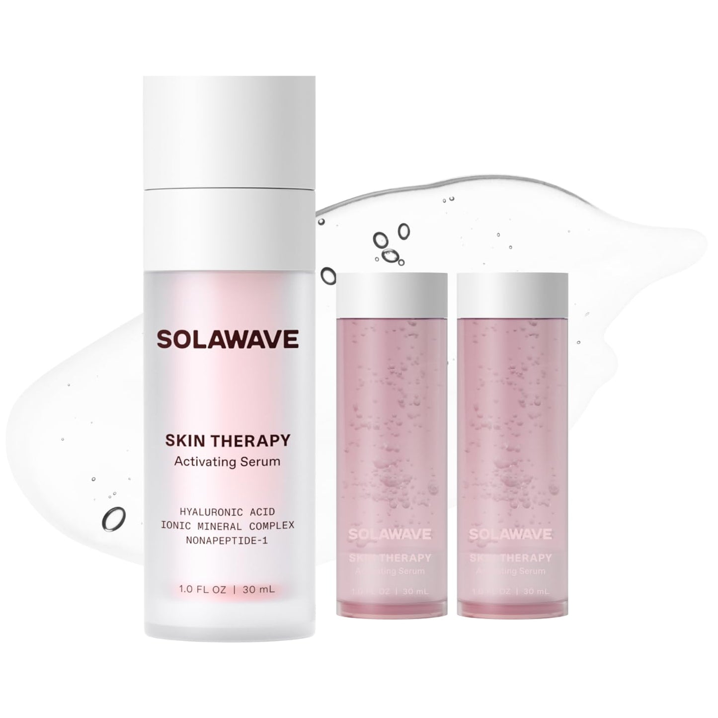 Solawave Wand Skin Therapy Activating Serum | Hyaluronic Acid and Peptides | Enhance Skincare Device Results | Hydrating Microcurrent Galvanic Current | Wrinkle Smoothing