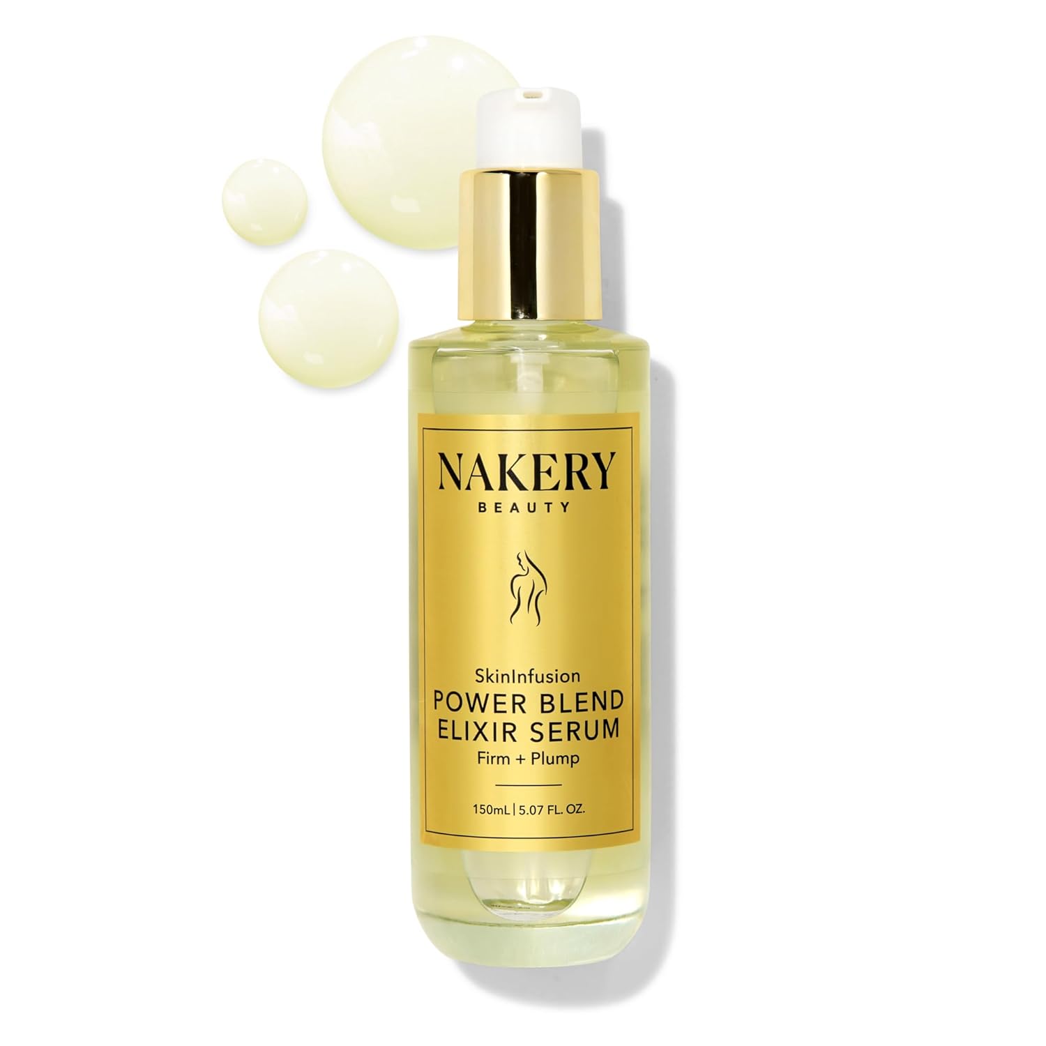 Nakery SkinInfusion Facial Oil Serum (5.07 Fl Oz), Anti Aging Collagen Serum with Hyaluronic Acid, Matrixyl 3000 and Vitamin C Oil, Moisturizing Brightening Treatment for Dark Spots and Dry Skin