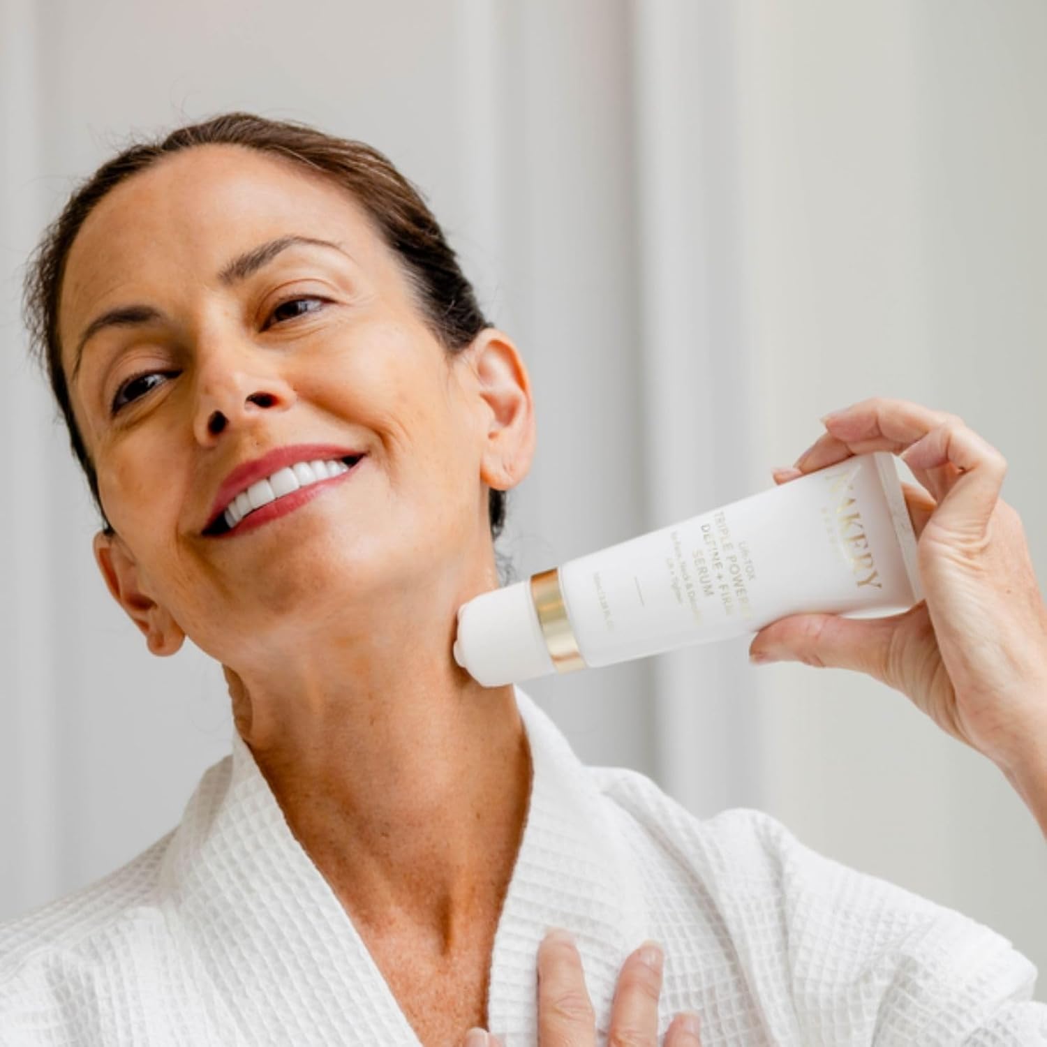 Nakery Lift-Tox Define & Firm Face Tightening Treatment with NAD+ & Collagen Booster, Neck & Jawline Roller for Sagging Skin, Lifting Wrinkles, Jowls, Crepey Texture, Firming for Women 50+