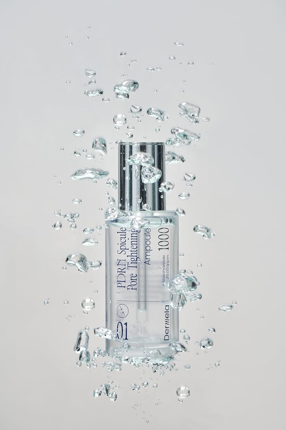 PDRN Spicule Ampoule 1.69 fl oz, Pore-Tightening Serum with 1000ppm Spicules, Centella & Hyaluronic Acid for Sensitive & Acne-Prone Skin | Home Derma Care Treatment, K-beauty Skincare